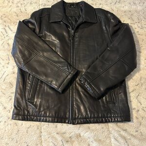Dockers Men's Black Leather Jacket